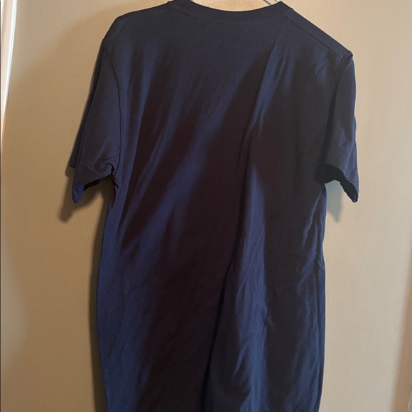 Navy blue T-shirt size M no flaws 100% cotton - Picture 5 of 5